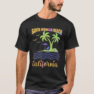 Camiseta Verano Vacaciones Retro Sunset California Santa Mo