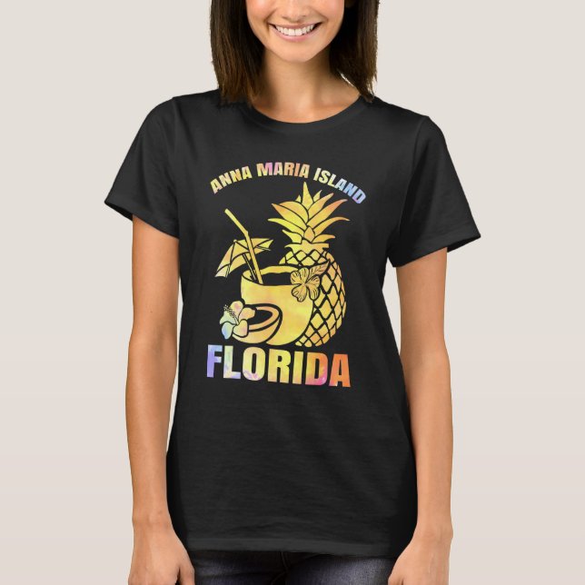 Camiseta Verano Vacaciones Retro Sunset Florida Anna Maria  (Anverso)
