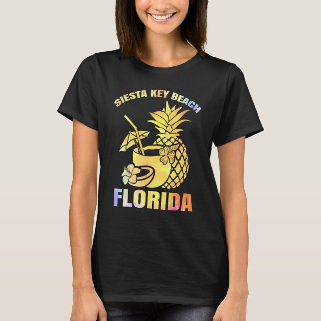 Camiseta Verano Vacaciones Retro Sunset Florida Siesta Key  (Anverso)