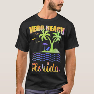 Camiseta Verano Vacaciones Retro Sunset Florida Vero Beach