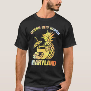 Camiseta Verano Vacaciones Retro Sunset Maryland Ocean City