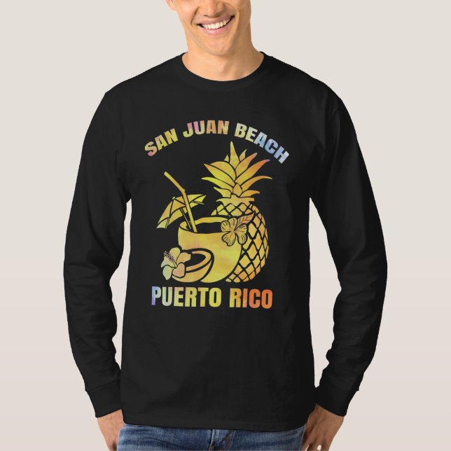 Camiseta Verano vacaciones Retro Sunset Puerto Rico San Jua (Anverso)