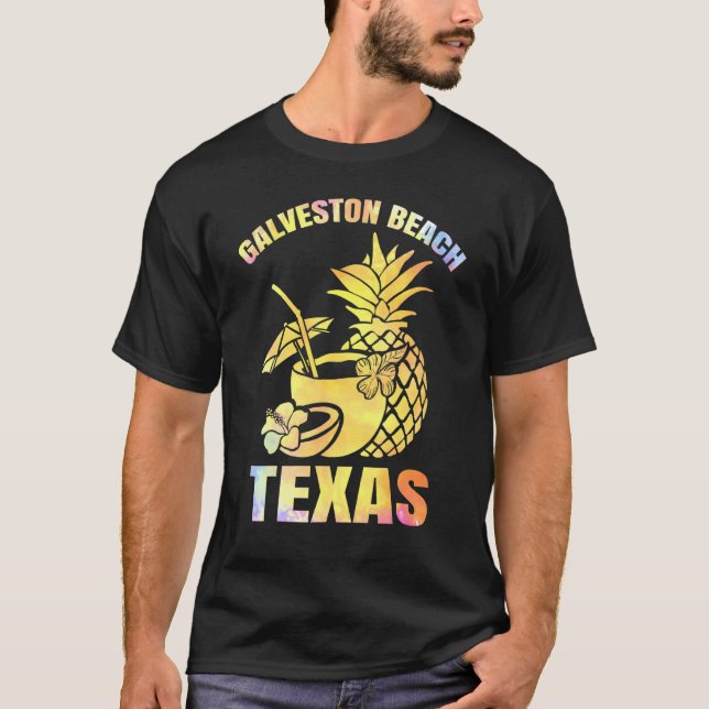Camiseta Verano Vacaciones Retro Sunset Texas Galveston Bea (Anverso)