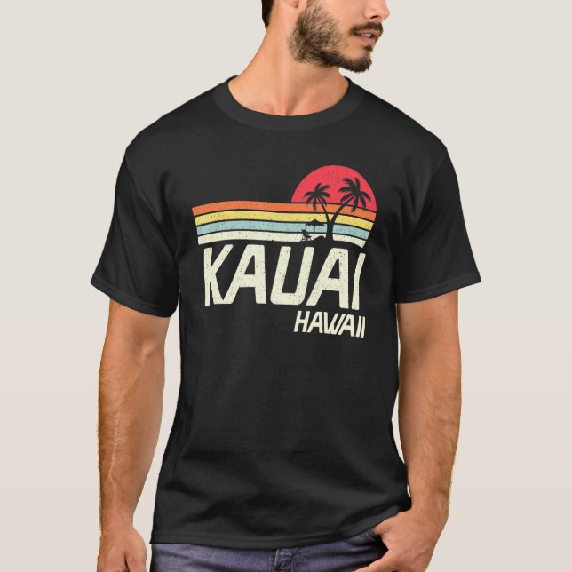 Camiseta Verano vacaciones Retro Vintage Hawaii Kauai Beach (Anverso)