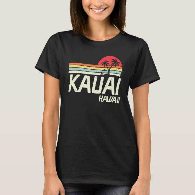Camiseta Verano vacaciones Retro Vintage Hawaii Kauai Beach (Anverso)