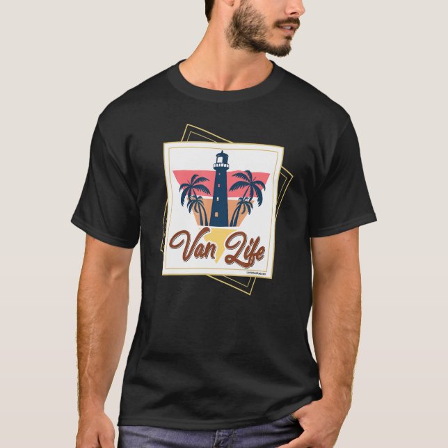 Camiseta Verano Vacaciones Van Lighthouse Ocean Beach (Anverso)