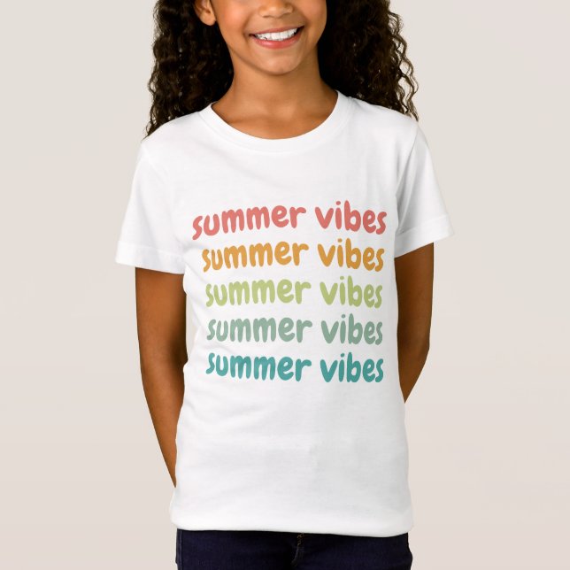 Camiseta Verano Vibes Beach Vacaciones Verano Retro (Anverso)