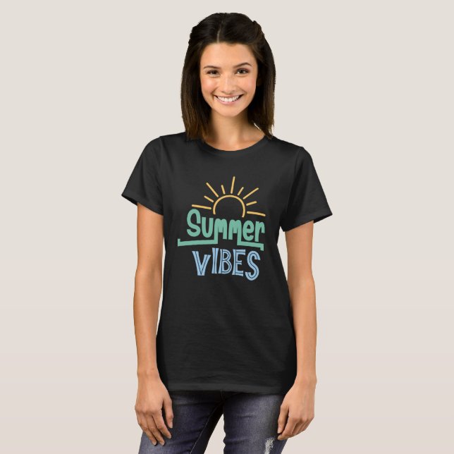Camiseta Verano Vibes Boho Retro (Anverso completo)
