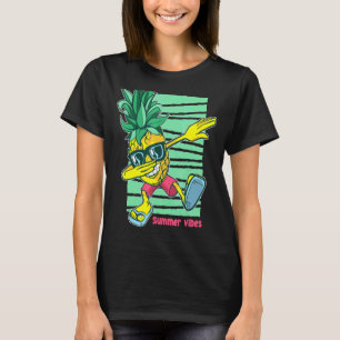 Camiseta Verano Vibes Dabbing Pineapple Fruit Beach Vacatio
