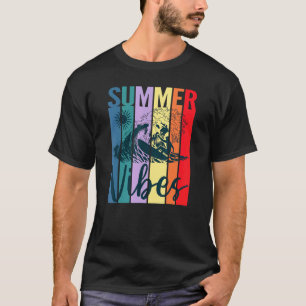 Camiseta Verano Vibes Retro Vintage Surfer Ocean Wave Sun B