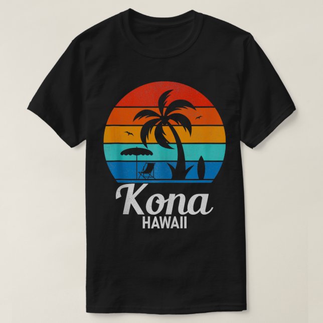 Camiseta Verano Vintage Beach Hawaii Palm Tree (Diseño del anverso)