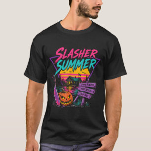 Camiseta Verano vintage Halloween Slasher Verano espeluznan