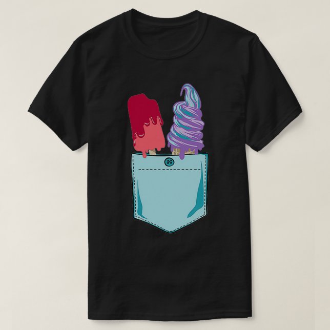 Camiseta Verano Vintage Ice Cream (Diseño del anverso)