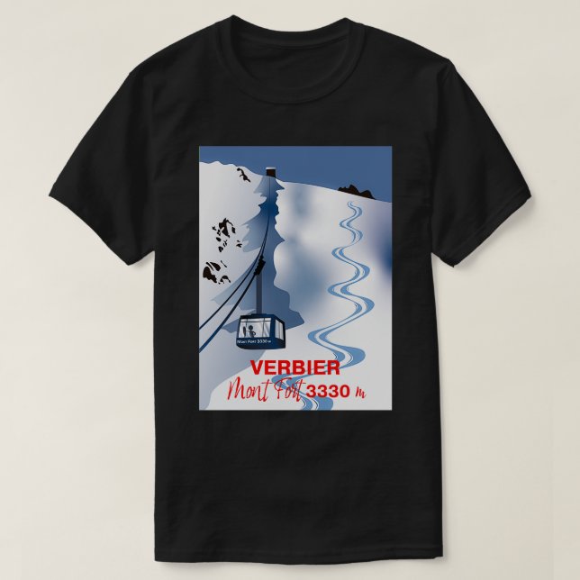 Camiseta Verbier Mont Fort 3330m Suiza (Diseño del anverso)