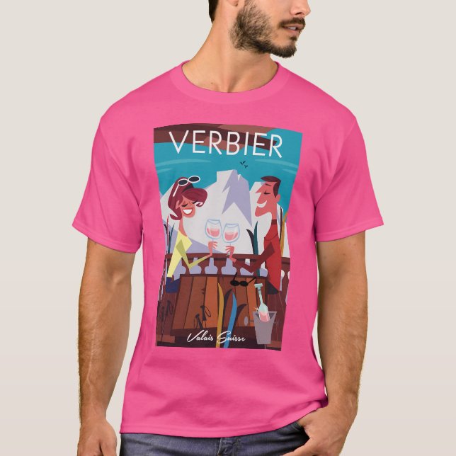 Camiseta Verbier Ski Poster (Anverso)