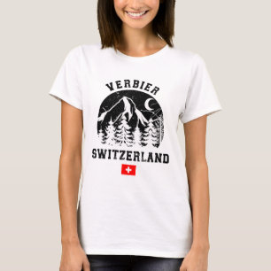 Camiseta Verbier Suiza Estación de Esquí Alpes Esquí Alpino