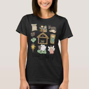 Camiseta Verdadera Historia Lucas Jesús Natividad Religiosa