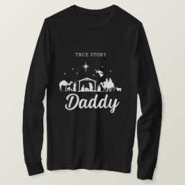 Camiseta Verdadera Historia Natividad Navidad Papá Pijama F