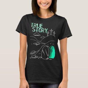 Camiseta Verdadera Historia Pascua Tumba Vacía Cristiana Je