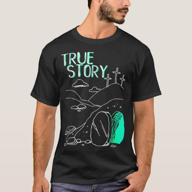 Camiseta Verdadera Historia Pascua Tumba Vacía Cristiana Je (Anverso)