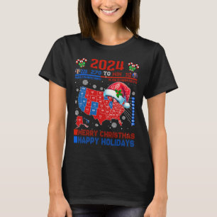 Camiseta Verdadera Navidad en el mapa electoral de 2024 Tru