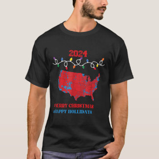Camiseta Verdadera Navidad en el mapa electoral de 2024 Tru