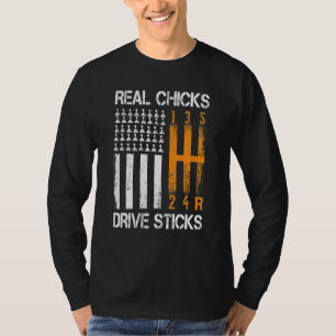 Camiseta Verdaderas garrapatas manejan palos de auto de car