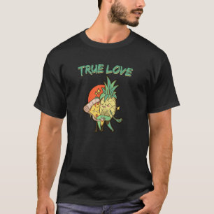 Camiseta Verdadero Amor Hawaiano Piña Pizza Valente de Vaca