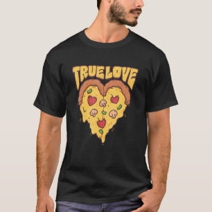 Camiseta Verdadero amor Pepperoni Pizza Corazón Pizza de co