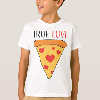 Camiseta Verdadero amor Pizza Chicas Niños
