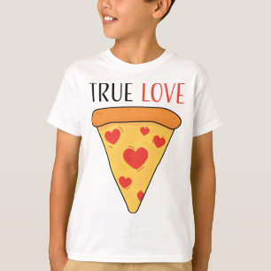 Camiseta Verdadero amor Pizza Chicas Niños