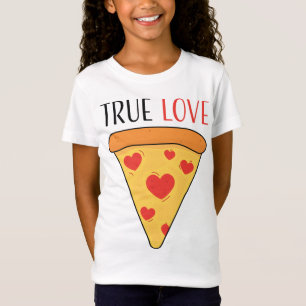 Camiseta Verdadero amor Pizza Chicas Niños