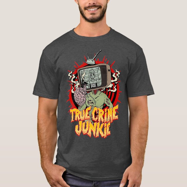 Camiseta Verdadero crimen Junkie Serial Killer Mugshot Vint (Anverso)