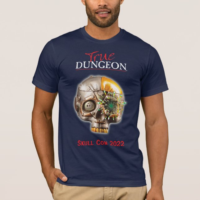 Camiseta Verdadero Dungeon Skull Con - marina (Anverso)