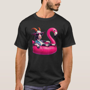 Camiseta Verdadero gracioso Fiesta de piscina rosa de cabra