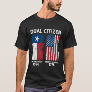 Camiseta Verdadero Texano Doble Ciudadano Ama Texas Y Estad