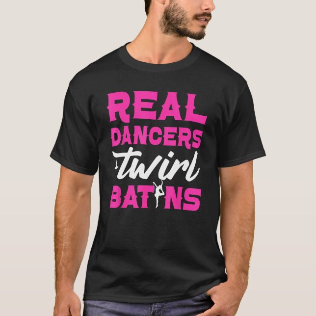 Camiseta Verdaderos bailarines Twirl Batons Majorette Twirl (Anverso)