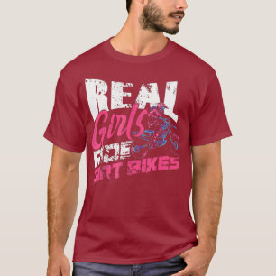 Camiseta Verdaderos Chicas Dirt Bikes Motocross Racer Offro