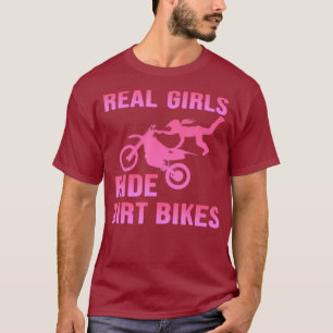 Camiseta Verdaderos Chicas Dirt Bikes Motocross Racer Offro