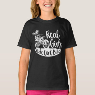 Camiseta Verdaderos Chicas montan motos de tierra diseño d
