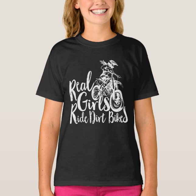 Camiseta Verdaderos Chicas viajan en bicicleta sucia regalo (Anverso)
