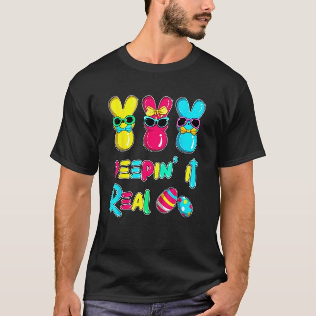 Camiseta Verdaderos conejitos de Pascua Feliz Huevo de Pasc (Anverso)
