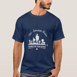 Camiseta Verdaderos héroes norteamericanos, gracias por su