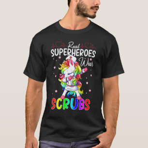 Camiseta Verdaderos superhéroes usan batas de enfermería ha