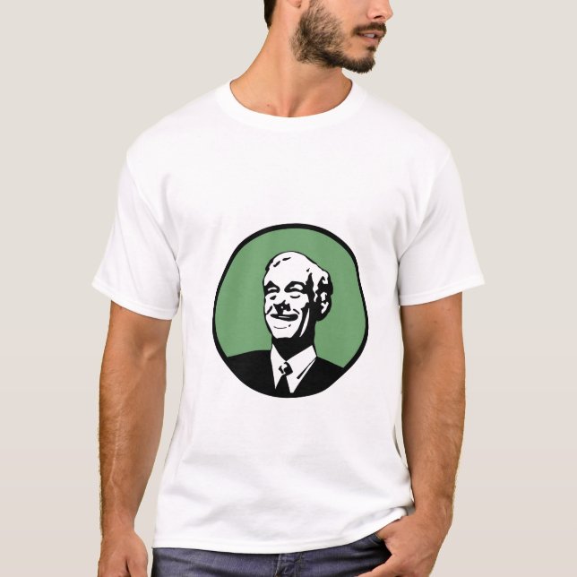 Camiseta Verde 2 del círculo de Ron Paul (Anverso)