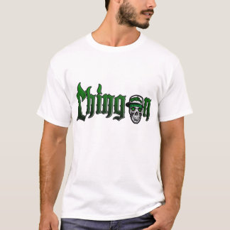 Camiseta verde 3 del casquillo del cráneo del chingon