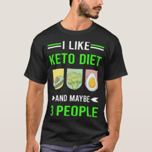 Camiseta Verde 3 Personas Dieta Keto Ketogenogénico Ketone