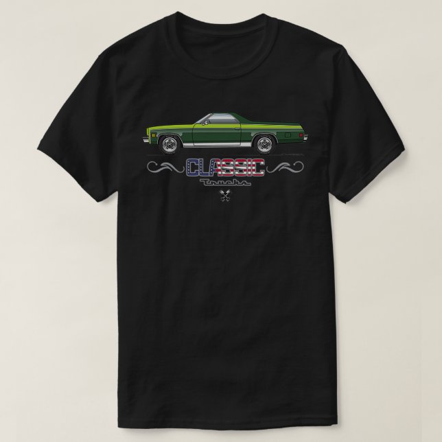 Camiseta verde 7377 Elcamino (Diseño del anverso)