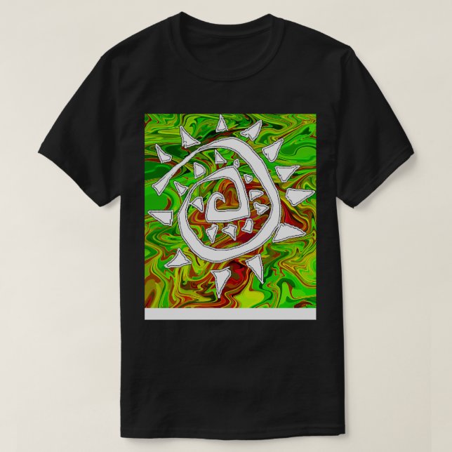 Camiseta verde abstracto (Diseño del anverso)