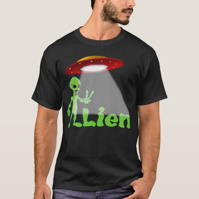 Camiseta verde aliena (Anverso)